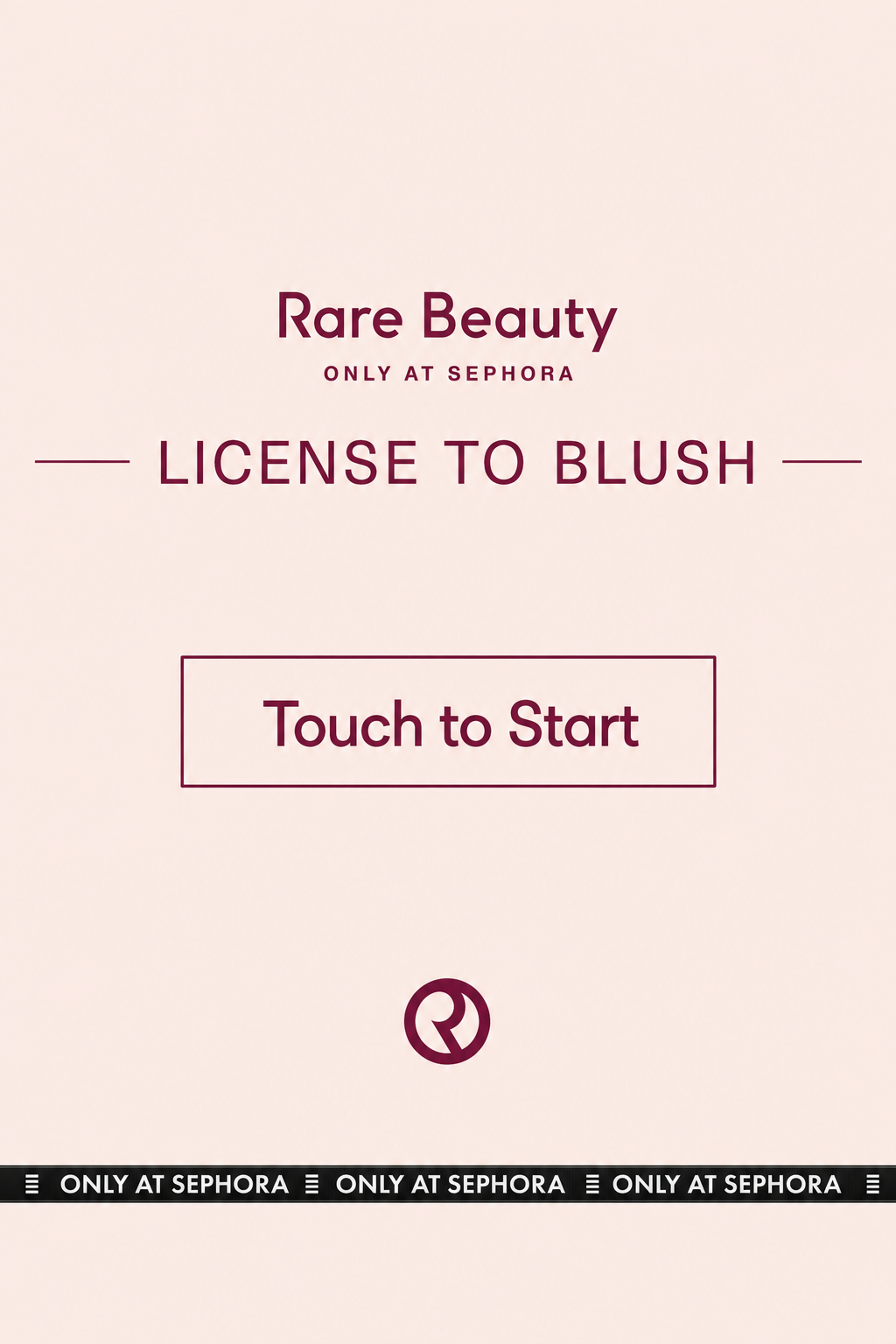 Rare Beauty start screen